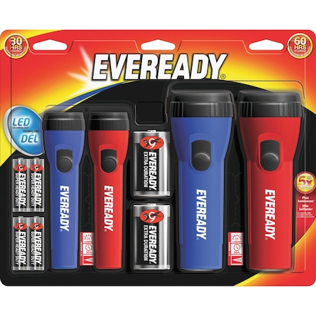 Energizer FLASHLIGHTS, LED, 2SLIM&2 STD PK EVEEVM5511S
